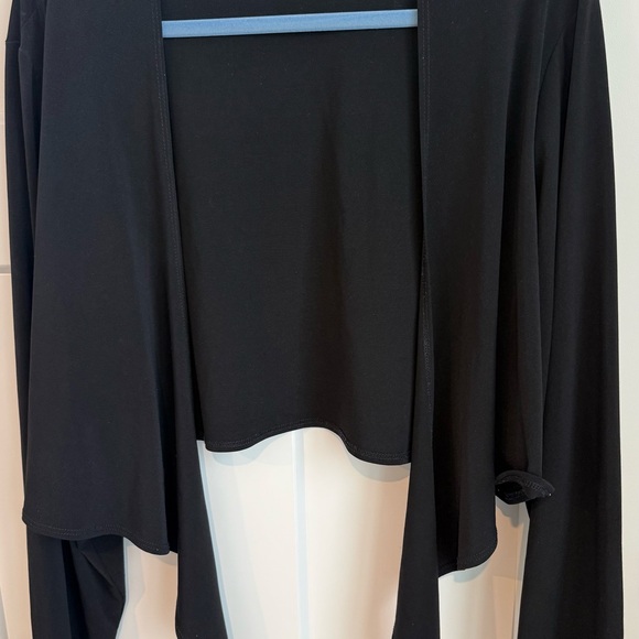 Cato Black Long Sleeve Tie-Front Blouse - Picture 2 of 5